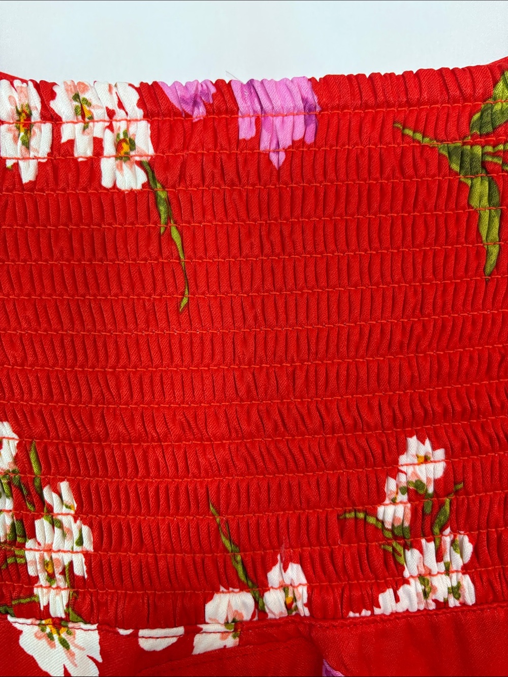 MAEVE by Anthropologie Red Floral Midi Dress with Pink & White Accents Size M - Picture 8 of 10